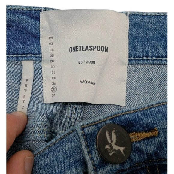 OneTeaspoon Freebirds II Jeans Womens 31 Blue Stretch Denim Petite Skinny Fit - Picture 4 of 9
